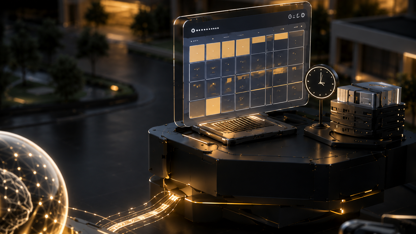 The scheduling and timetable interface.