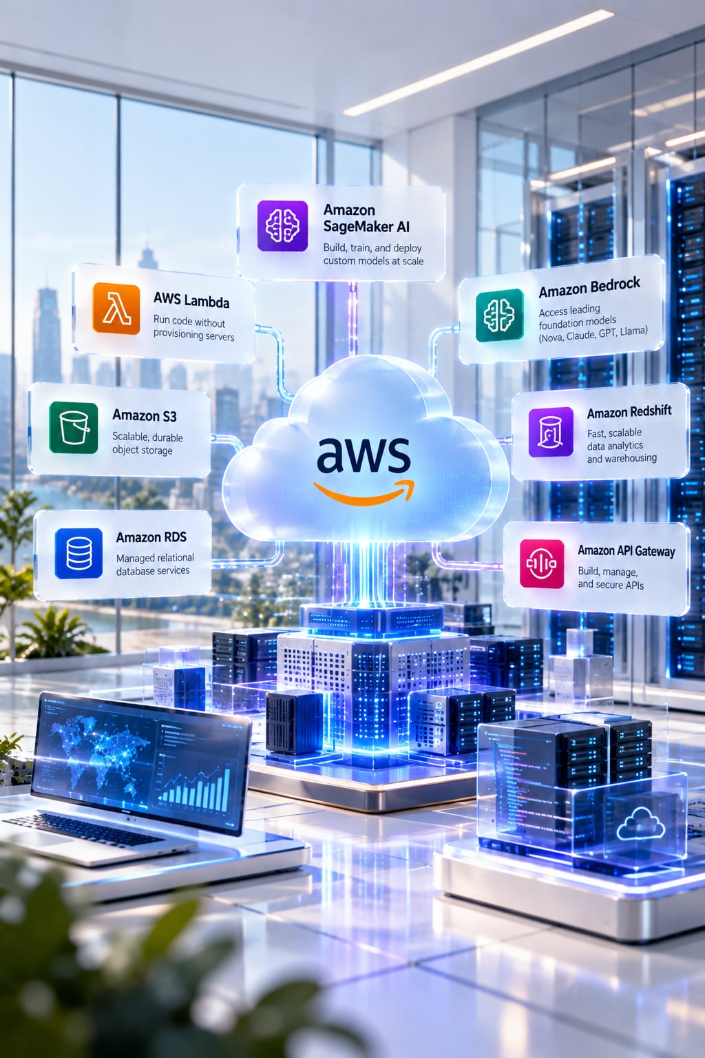 Amazon Web Services — the services Synthora builds on