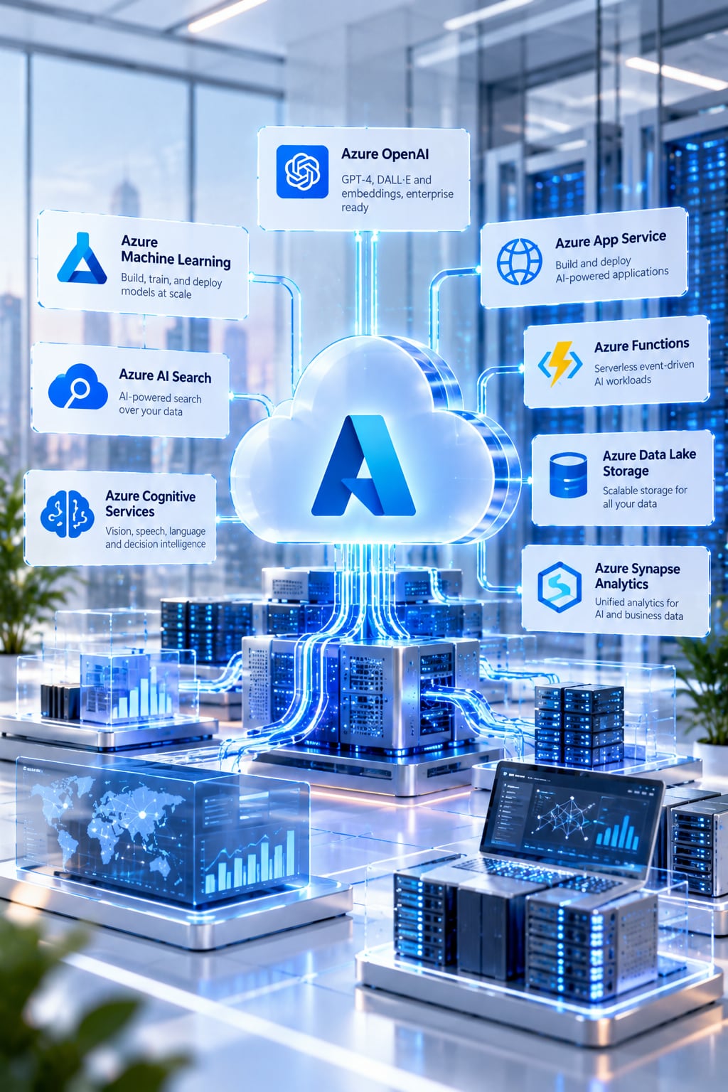 Microsoft Azure — the services Synthora builds on